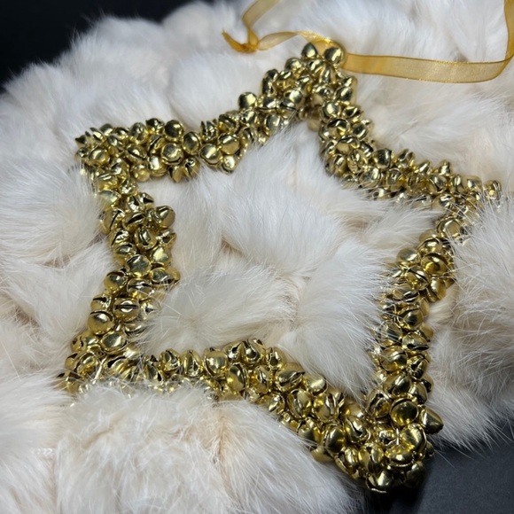 Jingle Bell Gold Star Christmas Ornament Mini Clustered Old Fashioned Jingles 6” - Picture 4 of 8